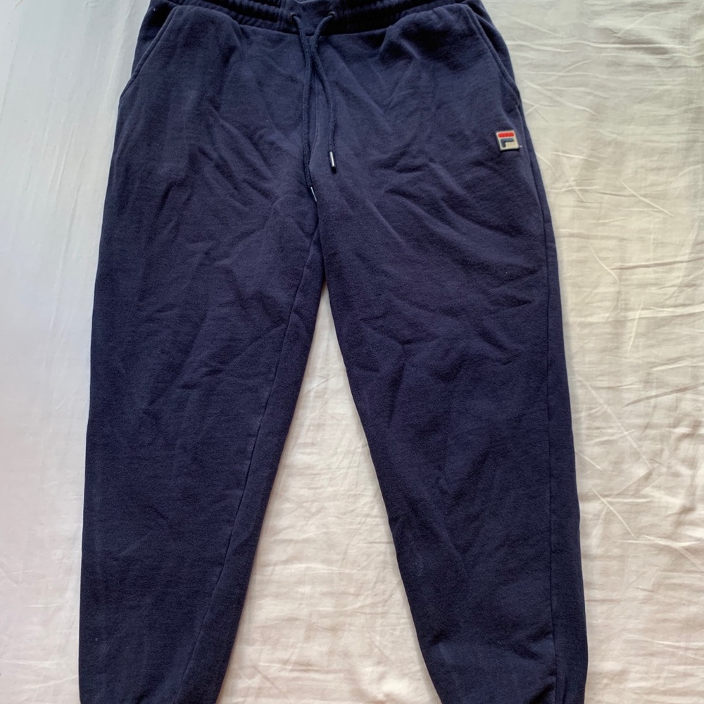 Navy FILA sweatpants